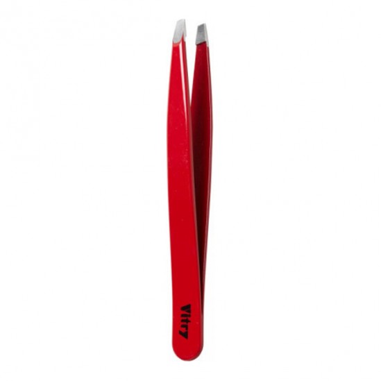 Vitry pince à épiler pocket mors biais inox bordeaux