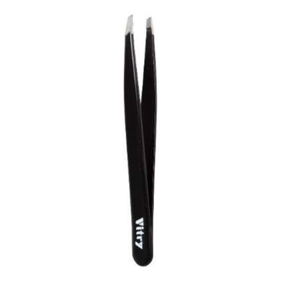 Vitry pince à épiler pocket mors biais inox noir