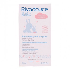 Rivadouce bébé pain nettoyant surgras bio 85g