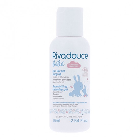 Rivadouce bébé gel lavant surgras bio 75ml