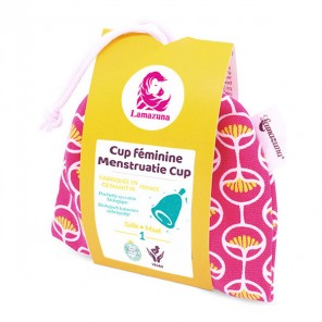 Lamazuna cup féminine coupe menstruelle pochette rose  taille 1