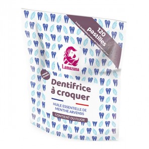 Lamazuna dentifrice à croquer gingembre citron 120 pastilles