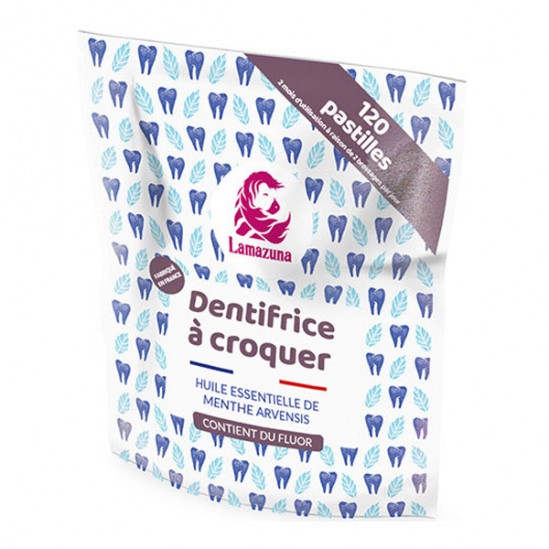 Lamazuna dentifrice à croquer gingembre citron 120 pastilles
