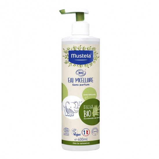 Mustela eau micellaire sans rinçage certifiée bio 400ml