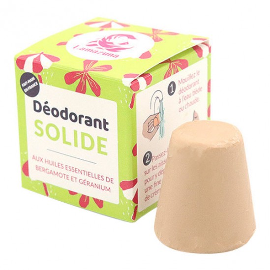 Lamazuna déodorant solide bergamote et géranium 30g