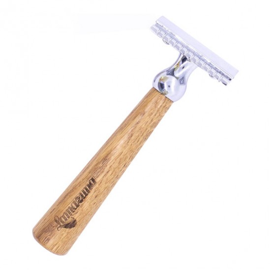 Lamazuna rasoir de sûreté manche en bois de chêne