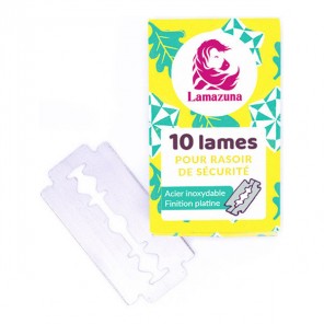 Lamazuna 10 lames pour rasoir de sûreté en acier inoxydable