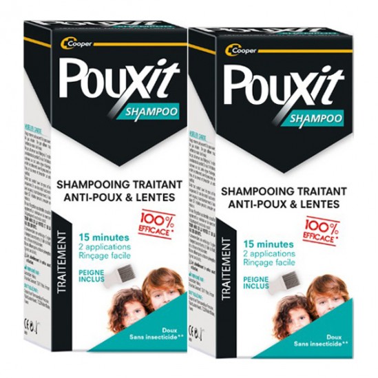 Cooper pouxit shampooing traitant anti-poux & lentes lot de 2x250ml