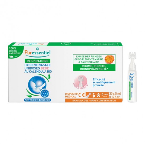 Puressentiel unidoses hygiène nasale bébé 30x5ml