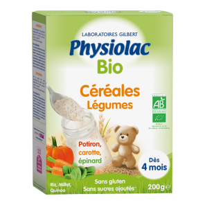 Physiolac Céréales Légumes Bio  Dès 4 mois 200g