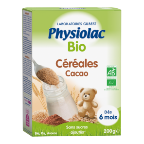 Physiolac Céréales Cacao Bio  Dès 6 mois 200g