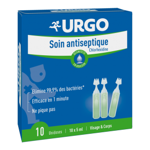 Urgo soin antiseptique chlorhexidine 10 unidoses de 5ml