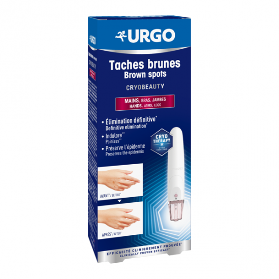 Urgo cryobeauty taches brunes mains bras jambes