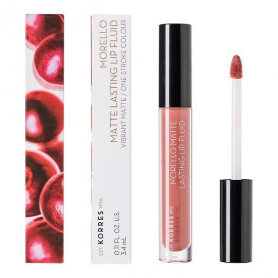 Korres Morello rouge à lèvres liquide mat 06 romantic nude 3,4ml