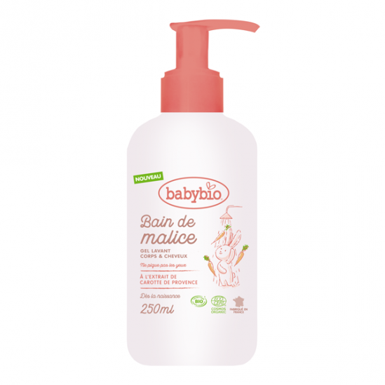 Babybio bain de malice gel lavant corps & cheveux 250ml