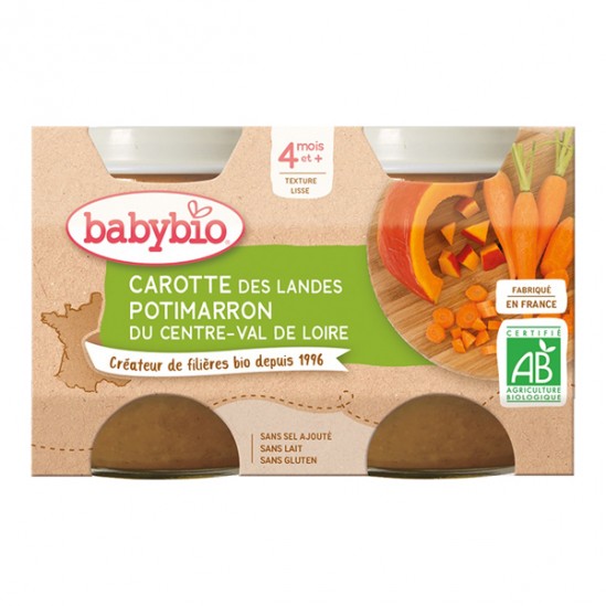 Babybio - Carotte potimarron dès 4 mois