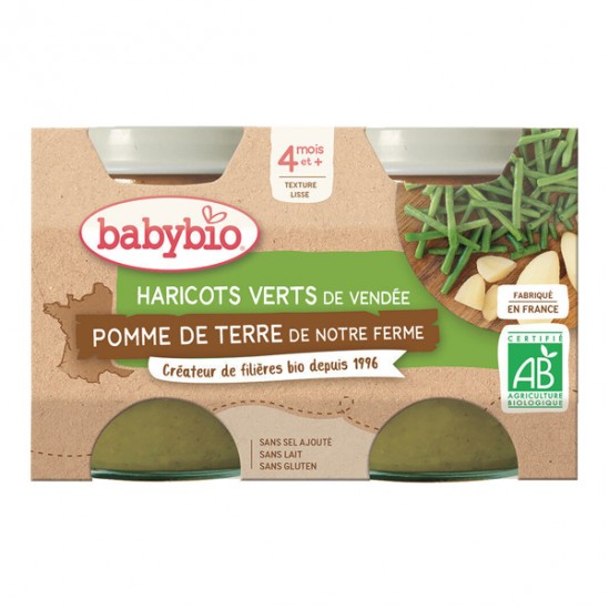 Babybio - Haricots verts pomme de terre 4 mois et +