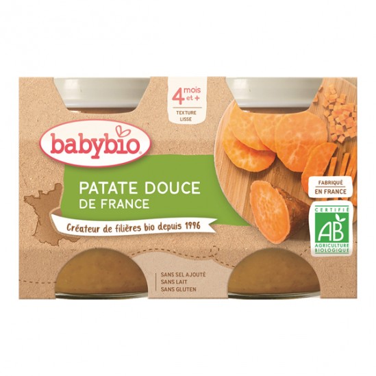 Babybio patate douce de France dès 4 mois 2x130g
