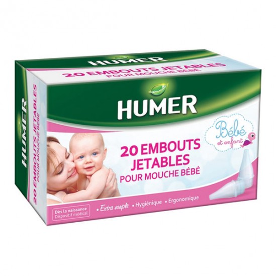 Humer mouche bébé 20 embouts jetables
