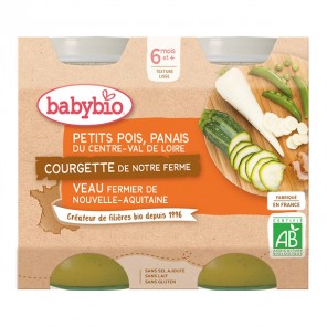 Babybio petits pois panais courgette de notre ferme 2x200g