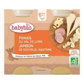 Babybio panais du Val de Loire Jambon de Nouvelle-Aquitaine 2x200g