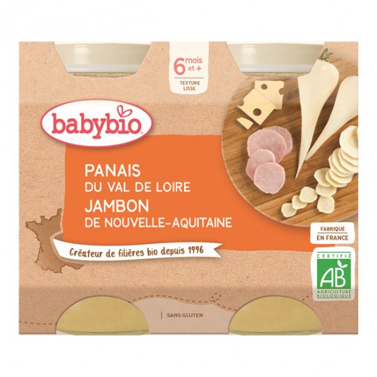 Babybio panais du Val de Loire Jambon de Nouvelle-Aquitaine 2x200g