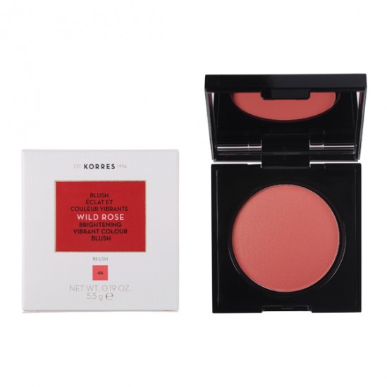 Korres maquillage blush rose 46 bright coral 5.5g