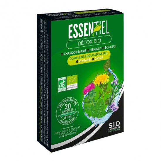 Sidn essentiel détox bio 20 ampoules