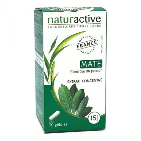 Naturactive maté complément alimentaire boite 30 gélules