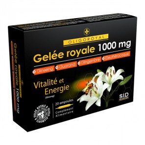 Sidn gelée royale 1000mg vitalité et energie 20 ampoules