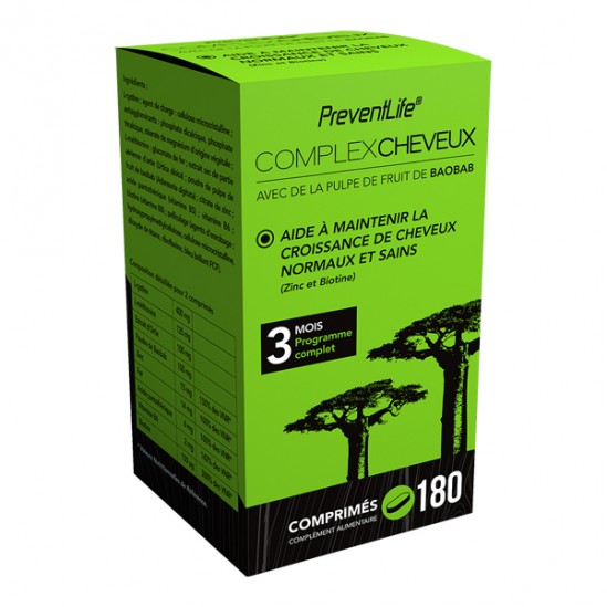 Sidn preventlife complex cheveux 180 comprimés