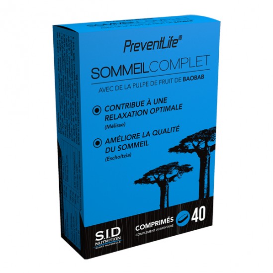 Sidn preventlife sommeil complet 40 comprimés