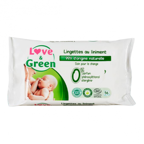 Love & green lingettes au liniment paquet de 56