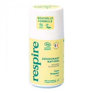 Respire déodorant naturel roll on citron bergamote 50ml