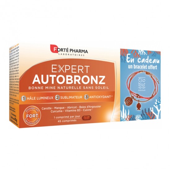 Forté pharma expert autobronz 45 comprimés + 1 bracelet