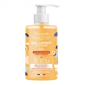 Beauterra gel lavant certifié bio bébé parfumé 750ml