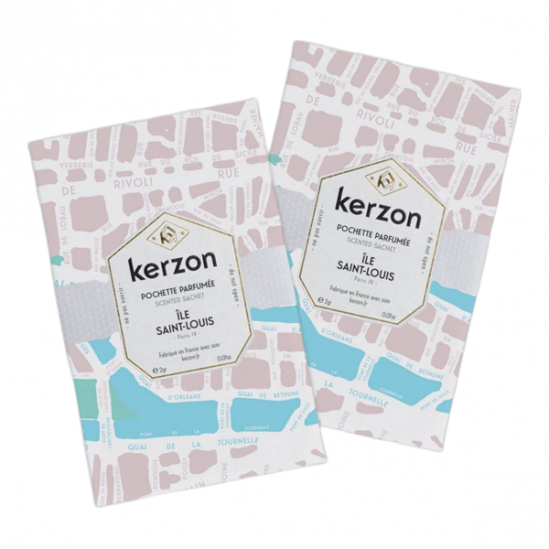 Kerzon pochettes parfumées île Saint-Louis lot de 2x2g