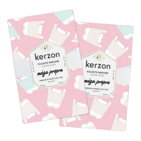 Kerzon pochettes parfumées méga propre lot de 2x2g