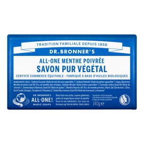 Dr Bronner's pain de savon all-one menthe poivrée 140g