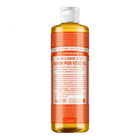 Dr Bronner's savon liquide 18-en-1 arbre à thé 475ml