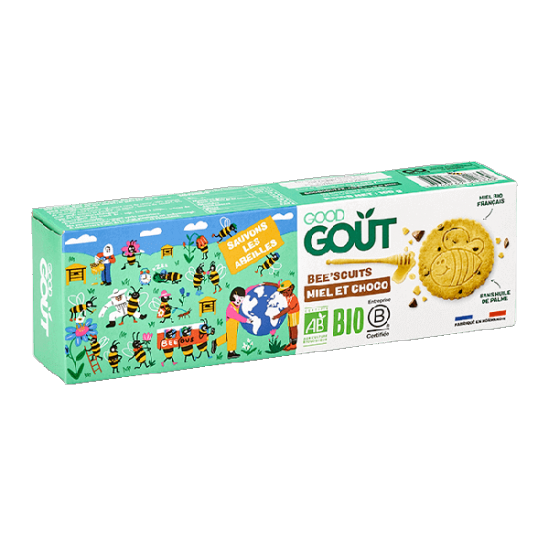 BEE'SCUITS AU MIEL ET CHOCOLAT 100gr.