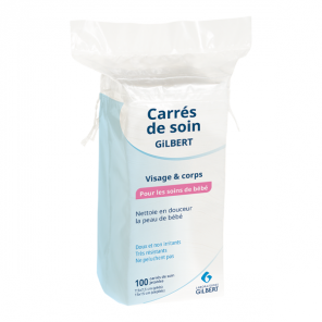Gilbert carrés de soin visage & corps paquet de 100