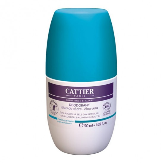 Cattier fraîcheur marine déodorant roll-on 50ml