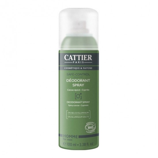 Cattier safe-control déodorant spray homme 100ml