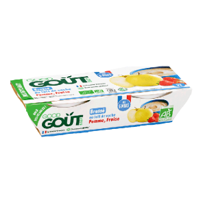 Good goût brassé au lait entier de vache pomme fraise 2x100g