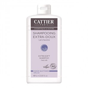 Cattier shampooing extra-doux usage quotidien 1L