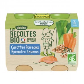 Blédina Les Récoltes Bio Brocolis Pommes de Terre Veau 2 x 200g
