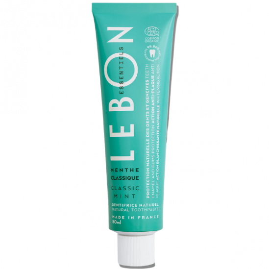 Lebon Essentiels menthe classique + charbon naturel 80ml
