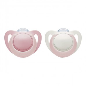 Nuk sucette genius 6-18mois fille lot de 2