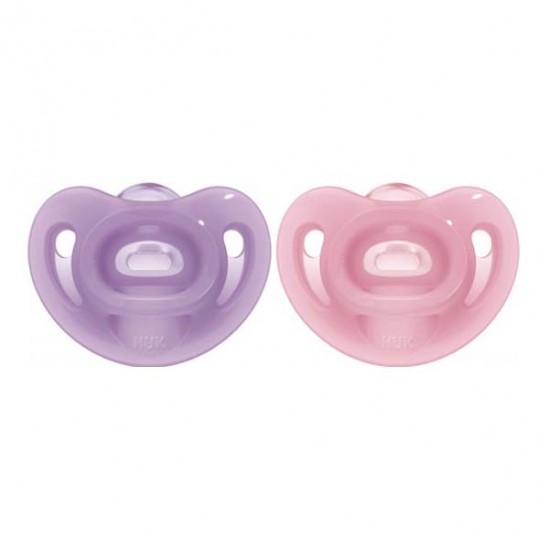 Nuk sucette sensitive 0-6-mois fille
